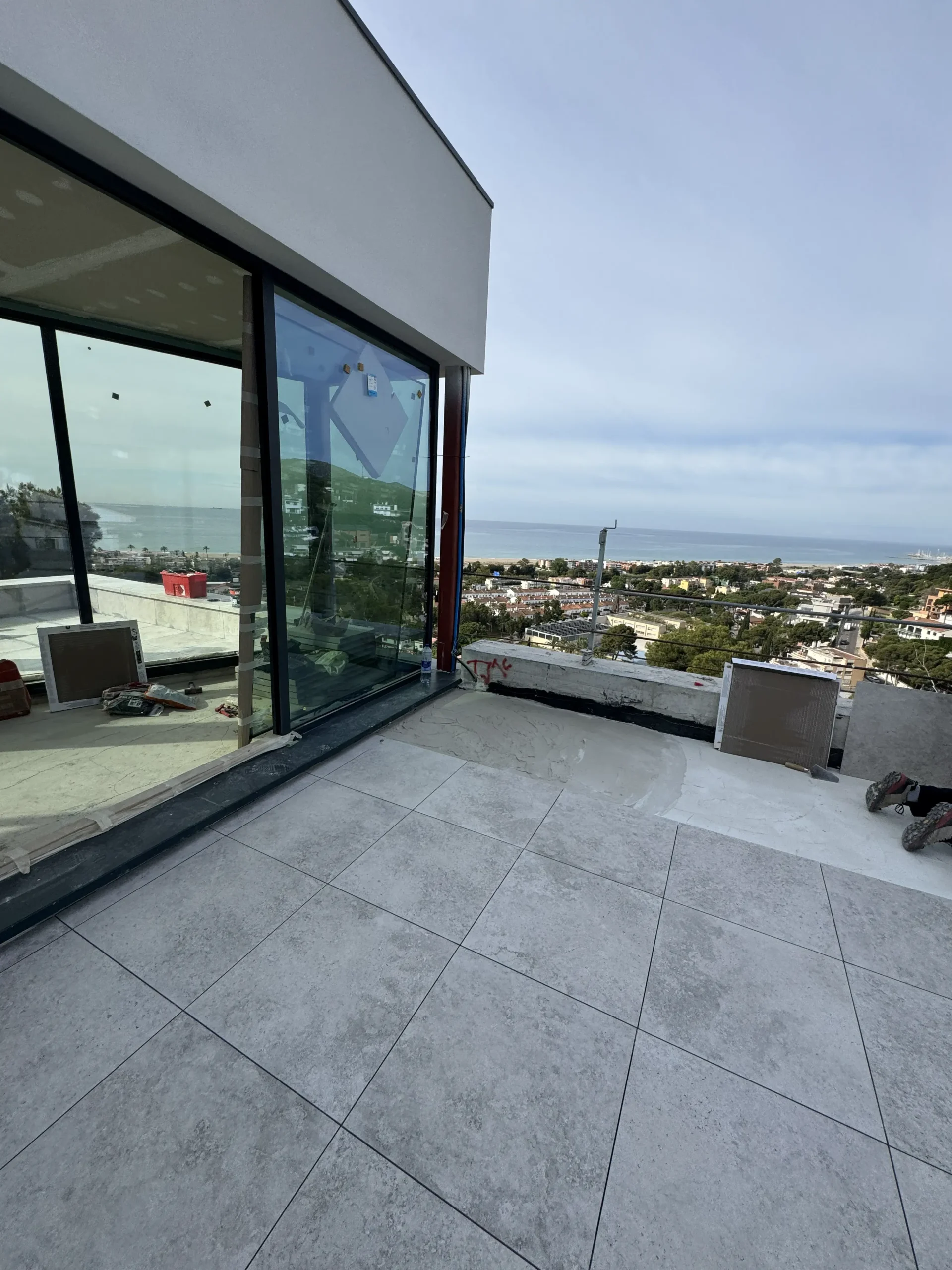 Renovated outdoor terrace at a residential property