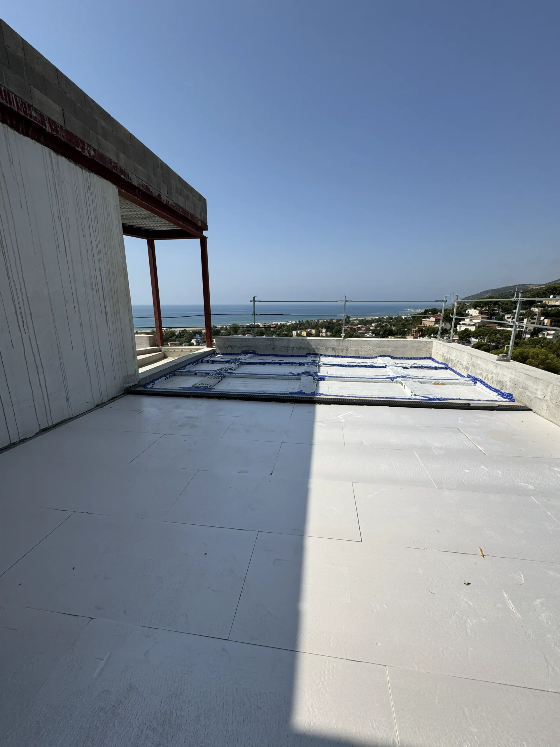 Terrace construction following technical design and planning