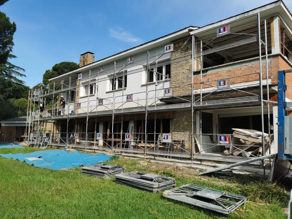 Pedralbes barcelona renovation – inicio trabajos en fachada 003