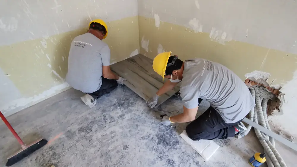 Pedralbes barcelona renovation – suelo y falso techo proceso  010