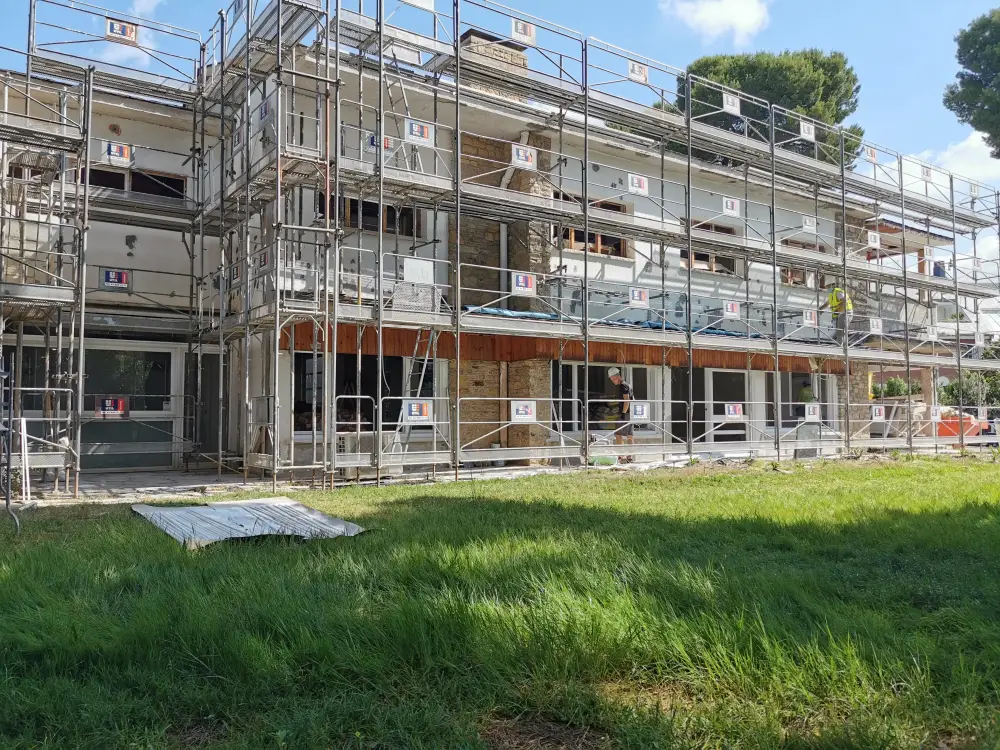 Pedralbes barcelona renovation – trabajos en fachada proceso  002