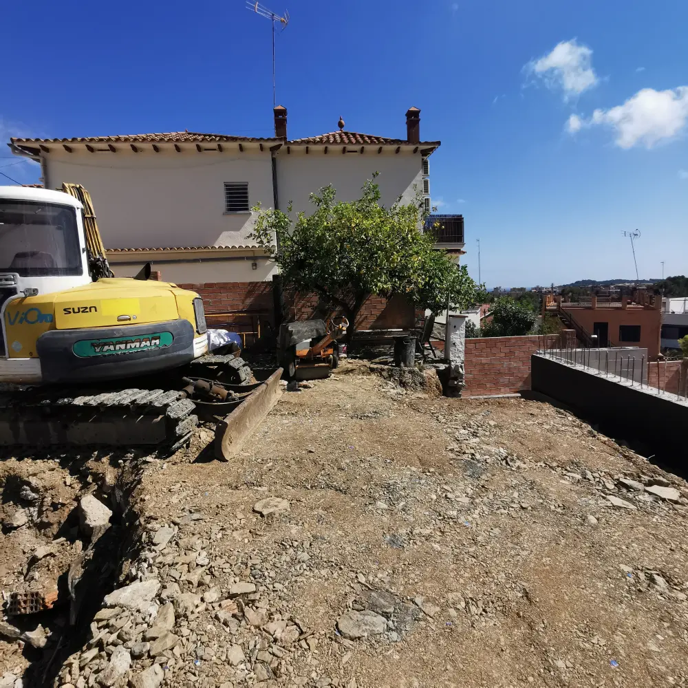 Excavation and earthworks following architectural planning