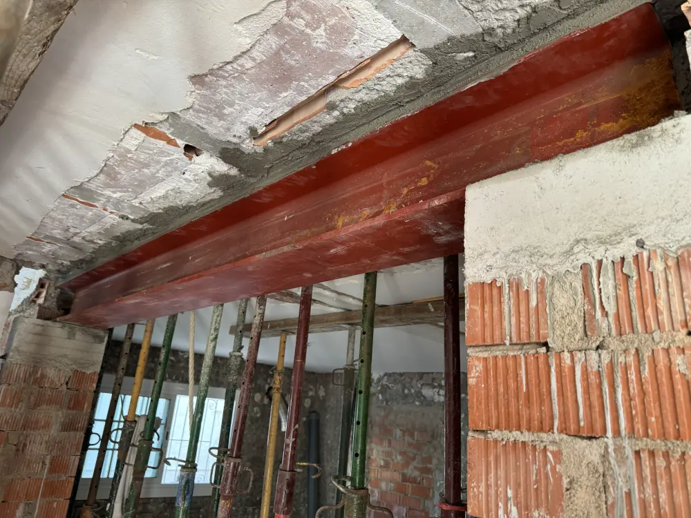 Structural shoring and reinforcement during renovation